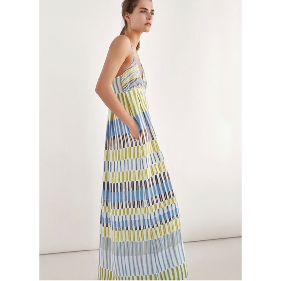 MASSIMO DUTTI Silk Maxi Dress SIZE 2 - Picture 2 of 7